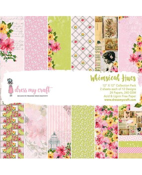 Dress My Craft Whimsical Hues 12x12 Inch Paper Pad (DMCP1684) (OUTLET)