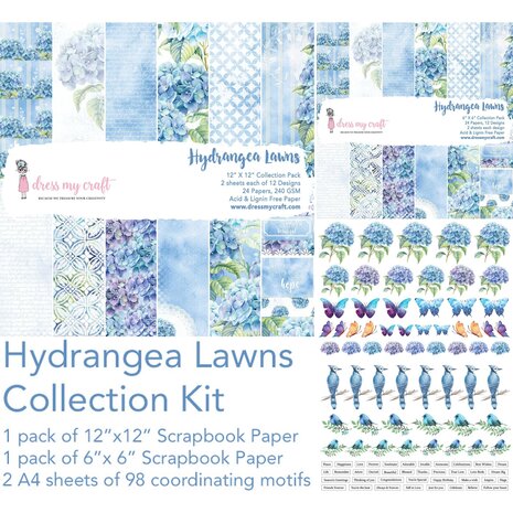 Dress My Craft Hydrangea Lawns Collection Kit (DMCP1508) (OUTLET)
