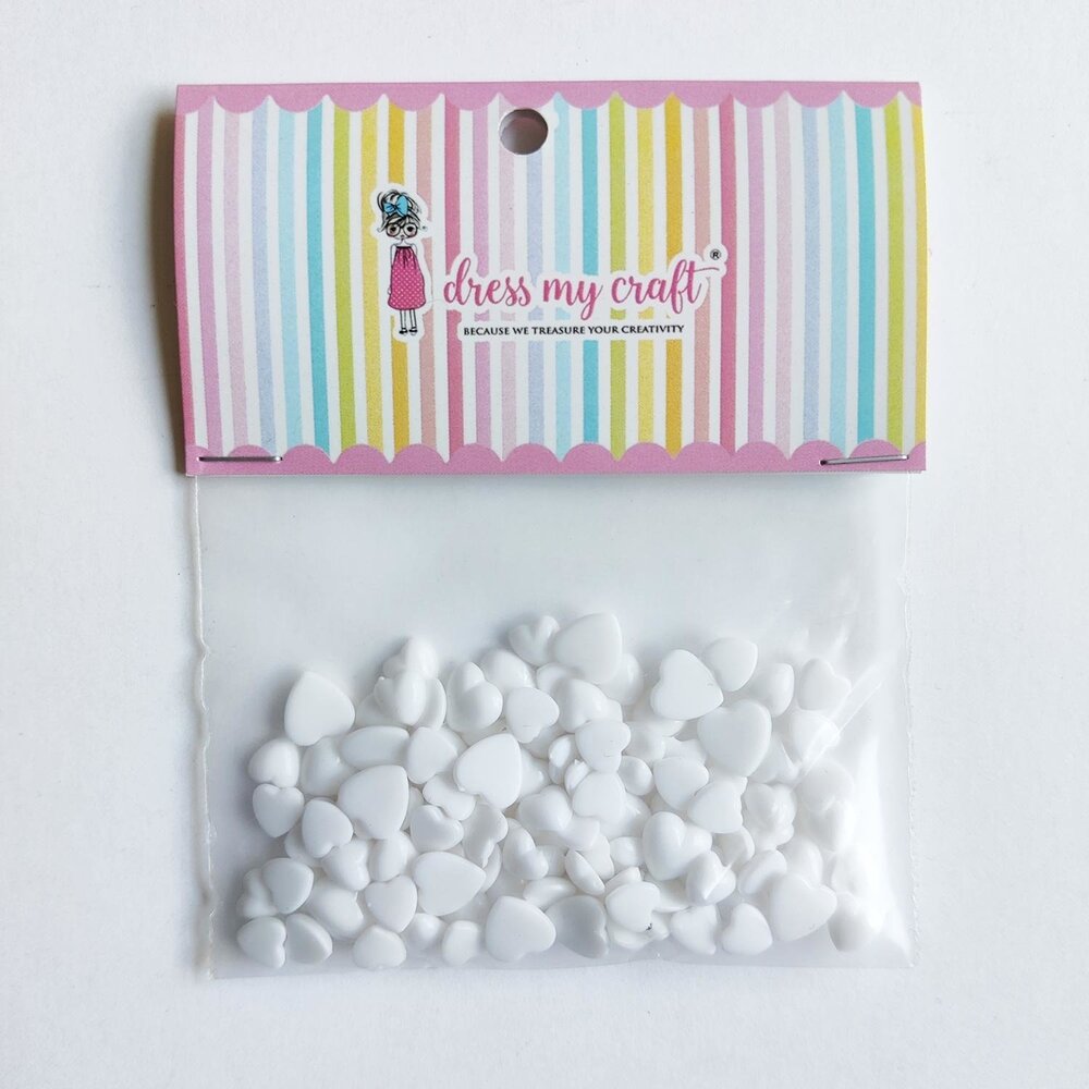 Dress My Craft Droplets Heart Snow White Assorted 8g (DMCFA5178) (OUTLET)