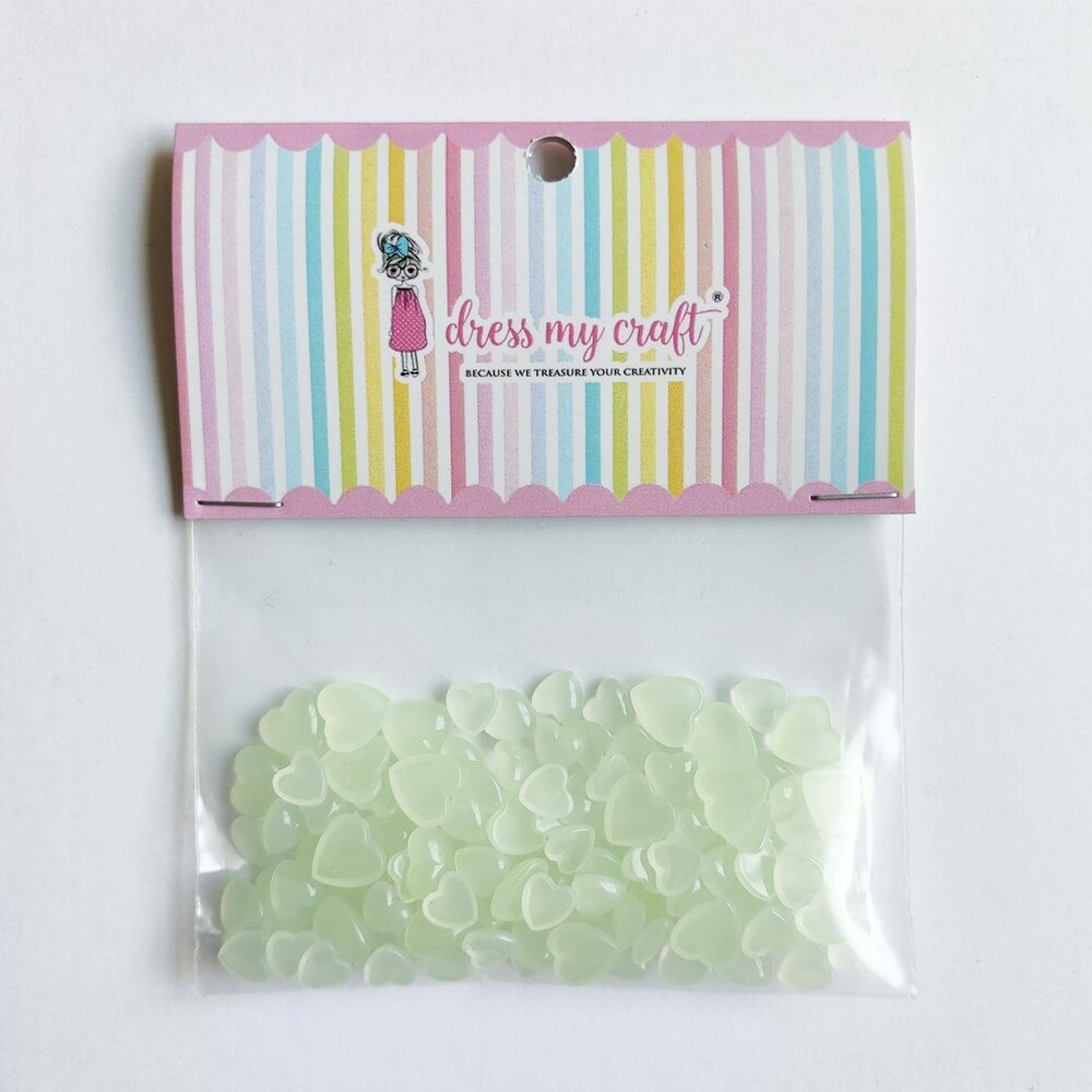 Dress My Craft Droplets Heart Pastel Green Assorted 8g (DMCFA5156) (OUTLET)