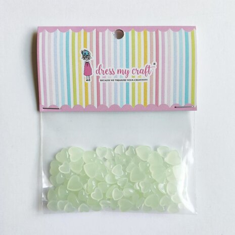 Dress My Craft Droplets Heart Pastel Green Assorted 8g (DMCFA5156) (OUTLET)
