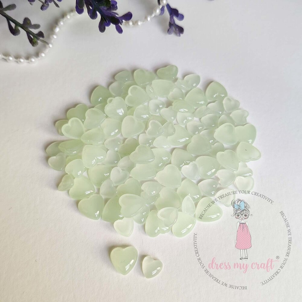 Dress My Craft Droplets Heart Pastel Green Assorted 8g (DMCFA5156) (OUTLET)