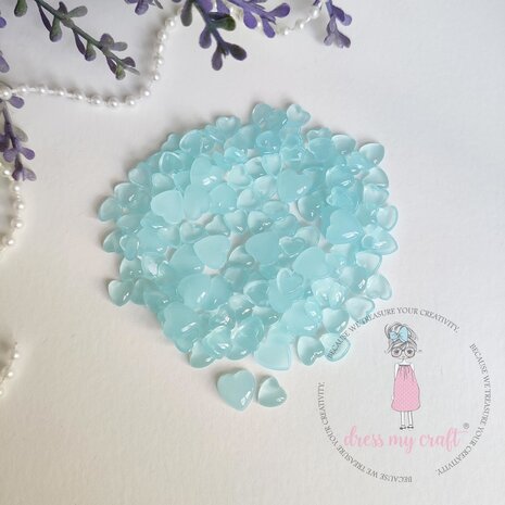 Dress My Craft Droplets Heart Pastel Blue Assorted 8g (DMCFA5145) (OUTLET)