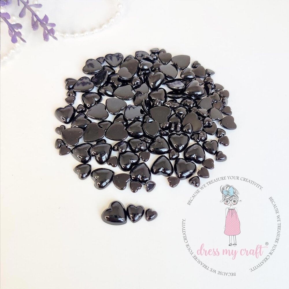 Dress My Craft Droplets Black Heart Assorted 8g (DMCFA5112) (OUTLET)