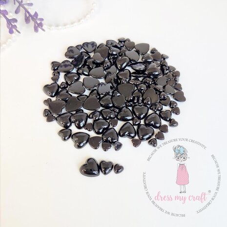 Dress My Craft Droplets Black Heart Assorted 8g (DMCFA5112) (OUTLET)