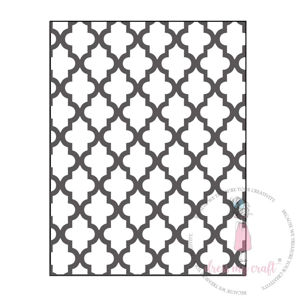 Dress My Craft Embossing Folder Lattic Pattern (DMCEF2280) (OUTLET)