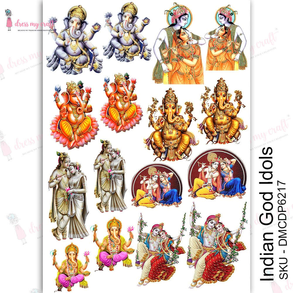 Dress My Craft Transfer Me Indian God Idols (DMCDP6217) (OUTLET)