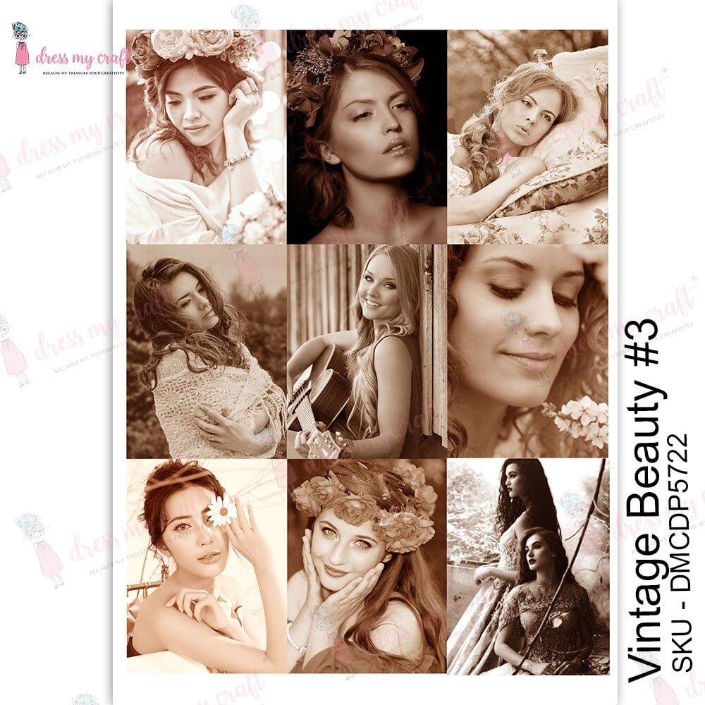Dress My Craft Transfer Me Vintage Beauty #3 (DMCDP5722) (OUTLET)