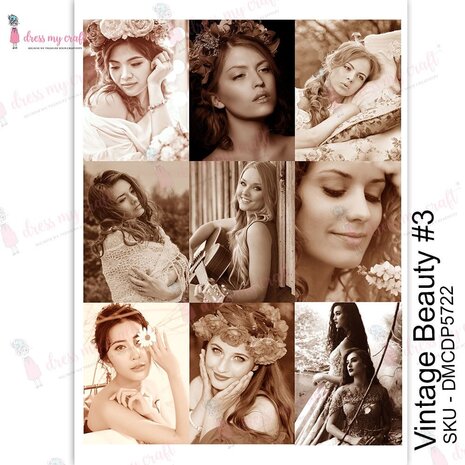 Dress My Craft Transfer Me Vintage Beauty #3 (DMCDP5722) (OUTLET)