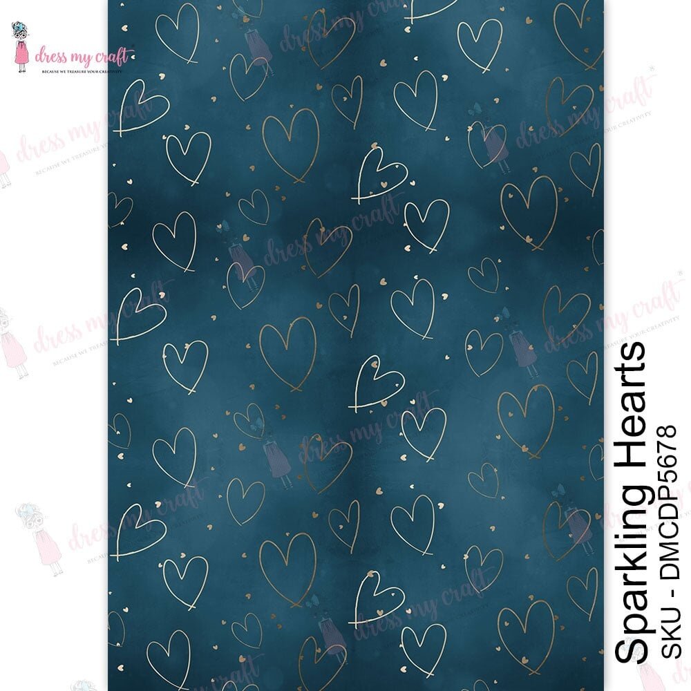 Dress My Craft Transfer Me Sparkling Hearts (DMCDP5678) (OUTLET)