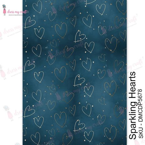 Dress My Craft Transfer Me Sparkling Hearts (DMCDP5678) (OUTLET)
