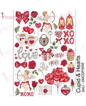 Dress My Craft Transfer Me Cupid & Hearts (DMCDP5656) (OUTLET)