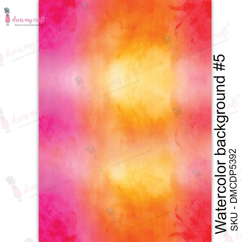 Dress My Craft Transfer Me Watercolor Background #5 (DMCDP5392) (OUTLET)