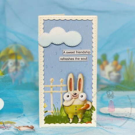 Dress My Craft Transfer Me Rainy Garden Background (DMCDP5260) (OUTLET)