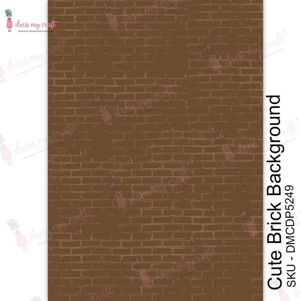 Dress My Craft Transfer Me Cute Brick Background (DMCDP5249) (OUTLET)