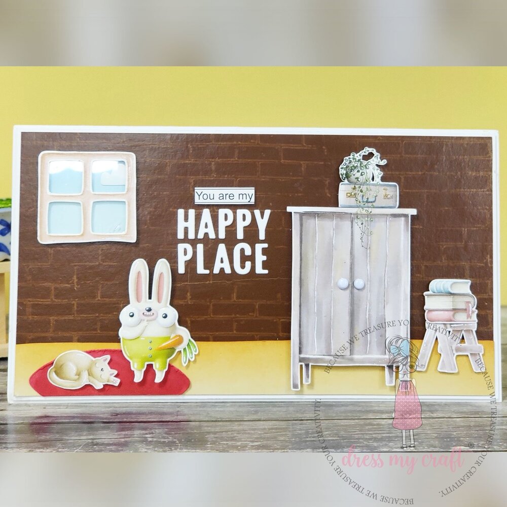 Dress My Craft Transfer Me Cute Brick Background (DMCDP5249) (OUTLET)