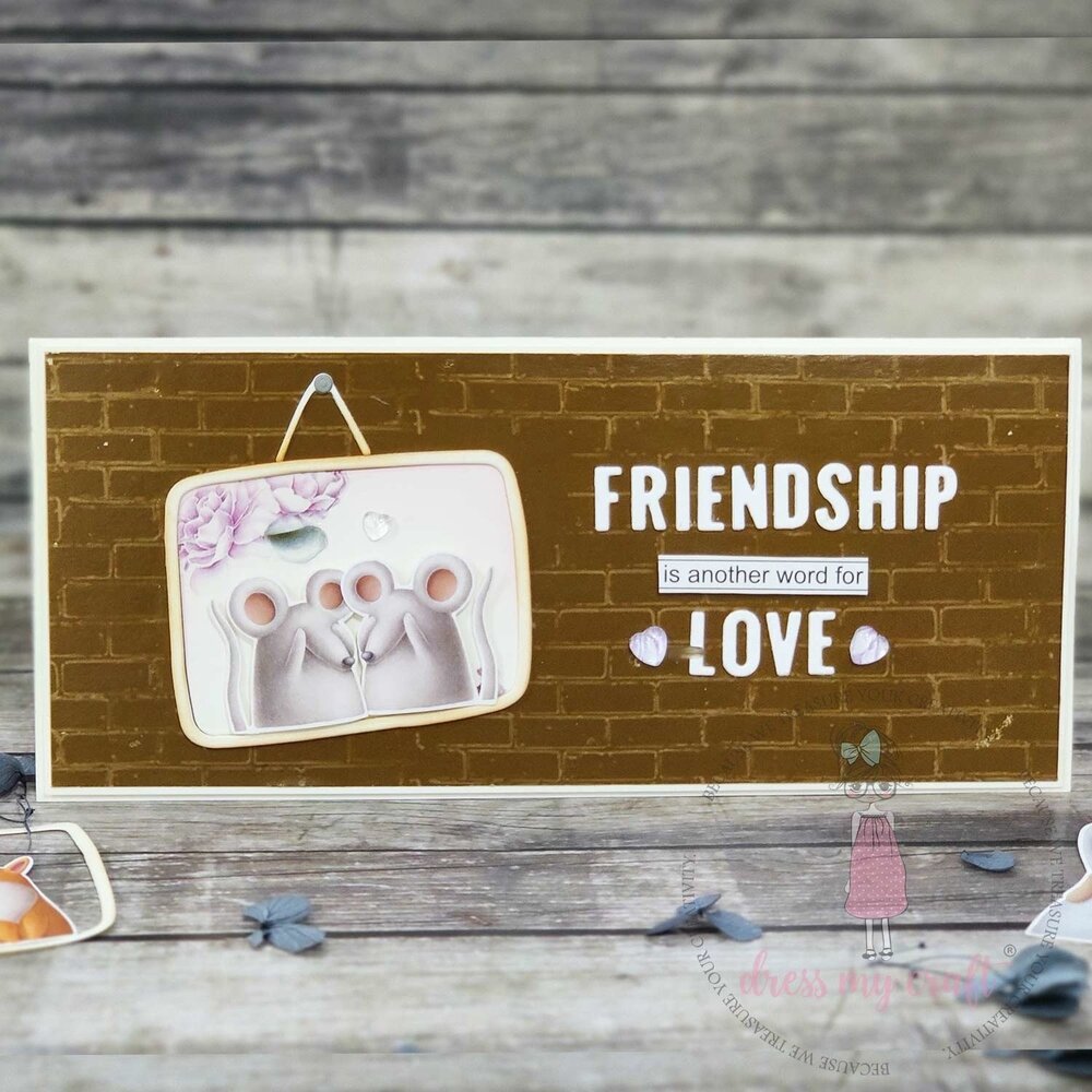 Dress My Craft Transfer Me Cute Brick Background (DMCDP5249) (OUTLET)