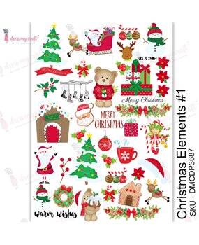 Dress My Craft Transfer Me Christmas Elements #1 (DMCDP3687) (OUTLET)