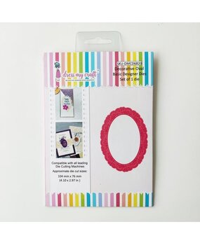 Dress My Craft Cutting Die Basic Designer Decorative Oval (DMCD6820) (OUTLET)