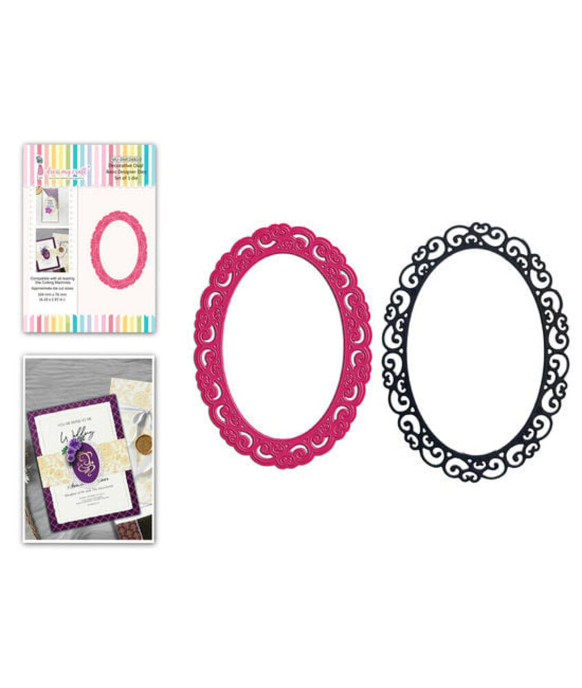 Dress My Craft Cutting Die Basic Designer Decorative Oval (DMCD6820) (OUTLET)