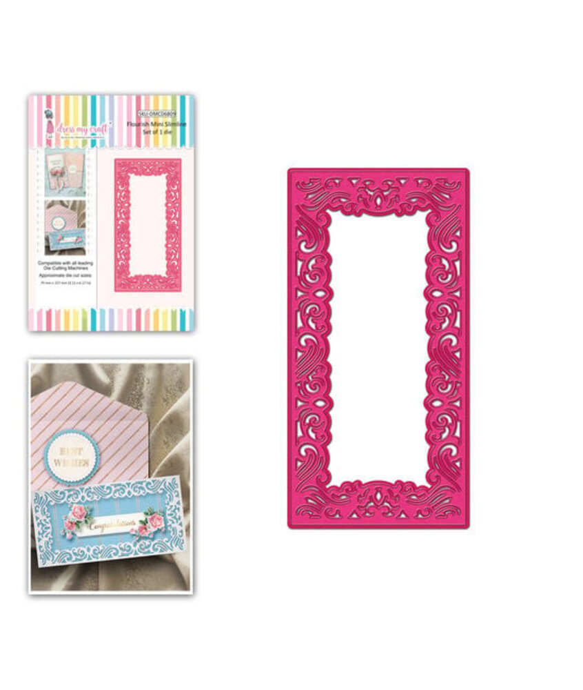 Dress My Craft Slimeline Die Flourish Mini (DMCD6809) (OUTLET)