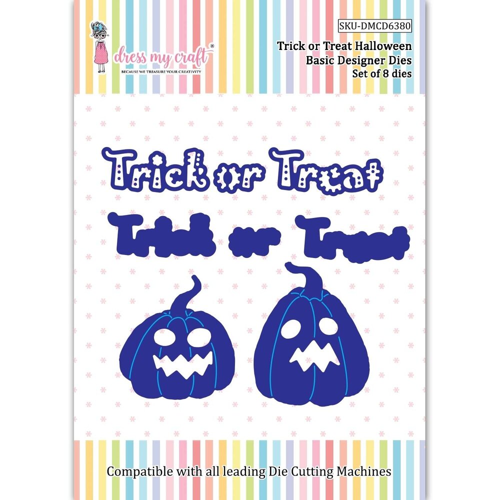 Dress My Craft Cutting Die Basic Designer Trick Or Treat Halloween (DMCD6380) (OUTLET) Dress My Craft Cutting Die Basic Designer Trick Or Treat Halloween (DMCD6380) (OUTLET)