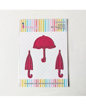 Dress My Craft Cutting Die Basic Designer Umbrellas (DMCD6325) (OUTLET)