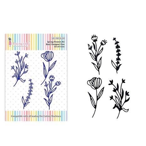 Dress My Craft Cutting Die Basic Designer Spring Flowers #2 (DMCD6204) (OUTLET) Dress My Craft Cutting Die Basic Designer Spring Flowers #2 (DMCD6204) (OUTLET)