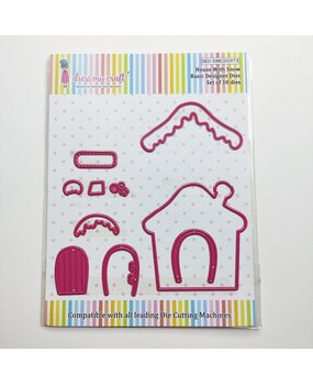 Dress My Craft Cutting Die Basic Designer House With Snow (DMCD5973) (OUTLET)