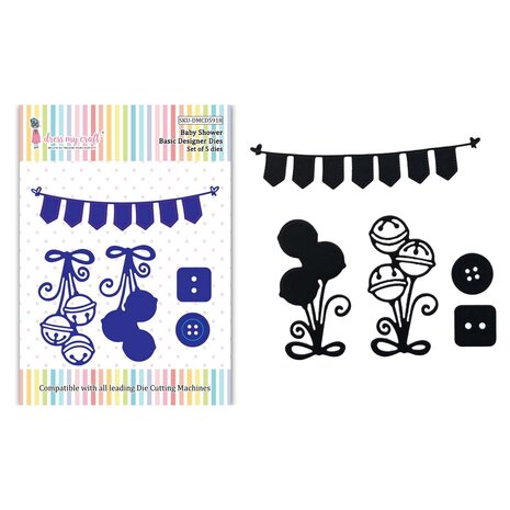 Dress My Craft Cutting Die Basic Designer Baby Shower (DMCD5918) (OUTLET) Dress My Craft Cutting Die Basic Designer Baby Shower (DMCD5918) (OUTLET)