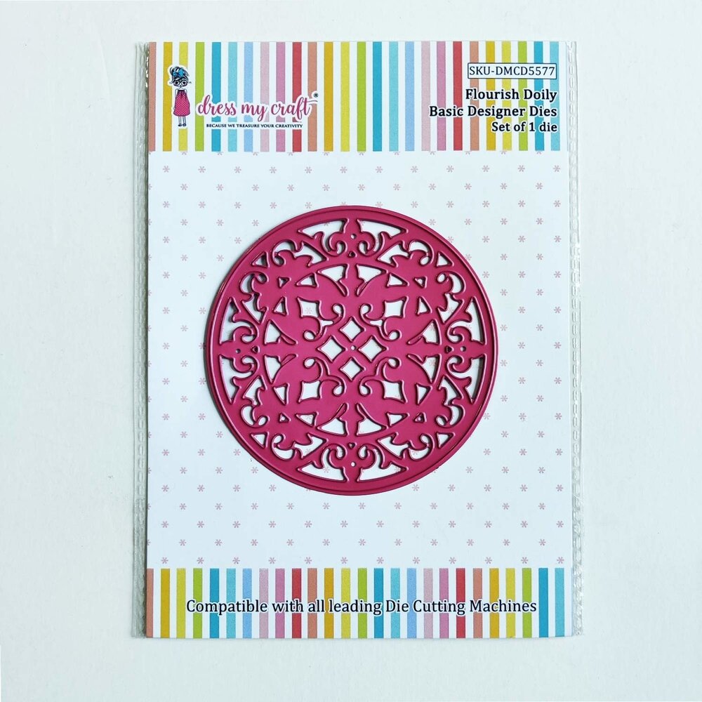 Dress My Craft Cutting Die Basic Designer Flourish Doily (DMCD5577) (OUTLET)