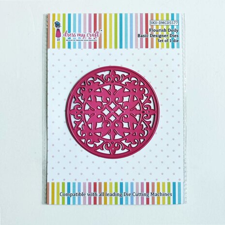 Dress My Craft Cutting Die Basic Designer Flourish Doily (DMCD5577) (OUTLET)