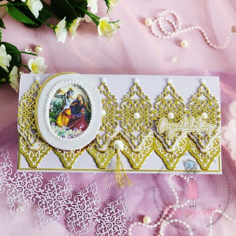 Dress My Craft Cutting Die Border Long Damask (DMCD5555) (OUTLET)