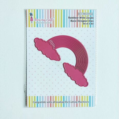 Dress My Craft Cutting Die Basic Designer Rainbow With Clouds (DMCD4906) (OUTLET) Dress My Craft Cutting Die Basic Designer Rainbow With Clouds (DMCD4906) (OUTLET)