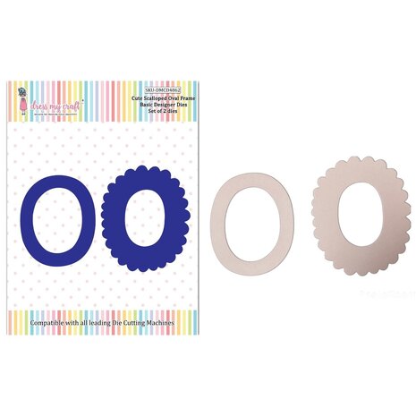 Dress My Craft Cutting Die Basic Designer Cute Scalloped Oval Frame (DMCD4862) (OUTLET) Dress My Craft Cutting Die Basic Designer Cute Scalloped Oval Frame (DMCD4862) (OUTLET)