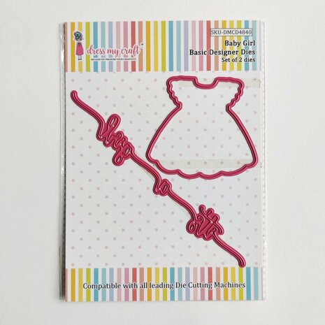 Dress My Craft Cutting Die Basic Designer Baby Girl (DMCD4840) (OUTLET)