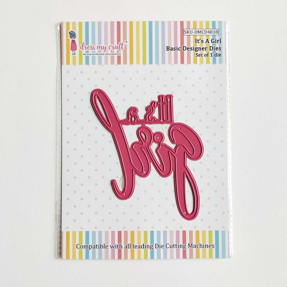 Dress My Craft Cutting Die Basic Designer It's A Girl (DMCD4818) (OUTLET)