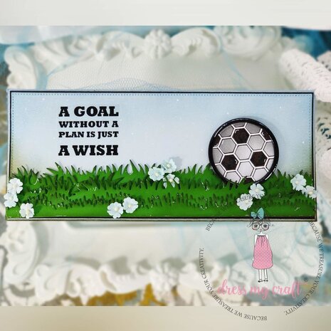 Dress My Craft Cutting Die Border Grass Borders & Frog (DMCD4763) (OUTLET)