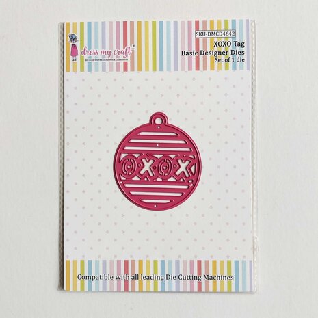 Dress My Craft Cutting Die Basic Designer XOXO Tag (DMCD4642) (OUTLET) Dress My Craft Cutting Die Basic Designer XOXO Tag (DMCD4642) (OUTLET)