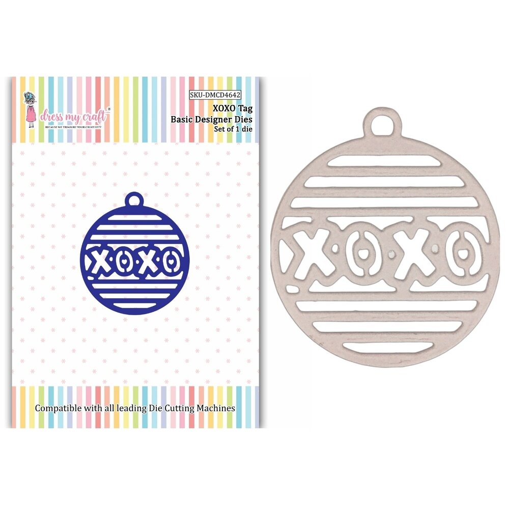 Dress My Craft Cutting Die Basic Designer XOXO Tag (DMCD4642) (OUTLET) Dress My Craft Cutting Die Basic Designer XOXO Tag (DMCD4642) (OUTLET)