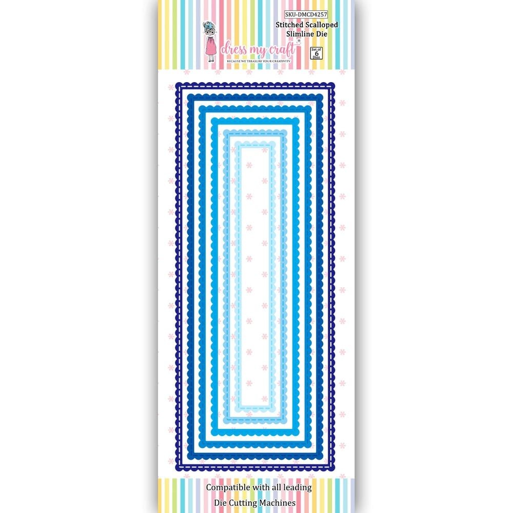 Dress My Craft Cutting Die Slimline Stitched Scalloped (DMCD4257) (OUTLET) Dress My Craft Cutting Die Slimline Stitched Scalloped (DMCD4257) (OUTLET)