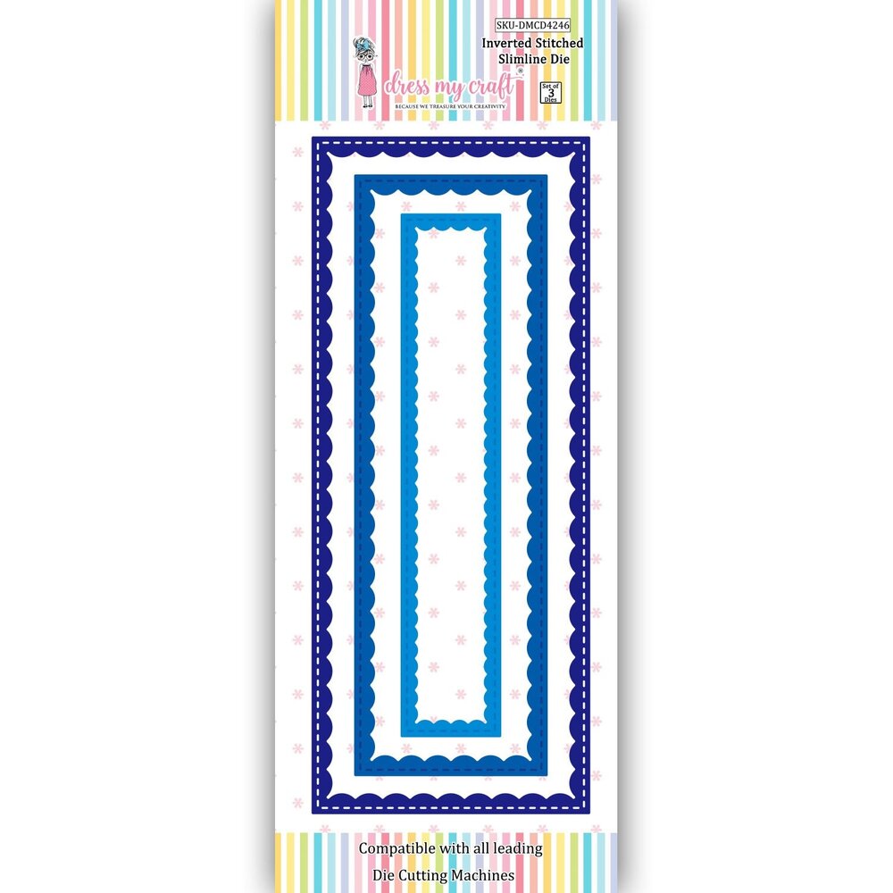 Dress My Craft Cutting Die Slimline Inverted Stitched Scalloped (DMCD4246) (OUTLET) Dress My Craft Cutting Die Slimline Inverted Stitched Scalloped (DMCD4246) (OUTLET)