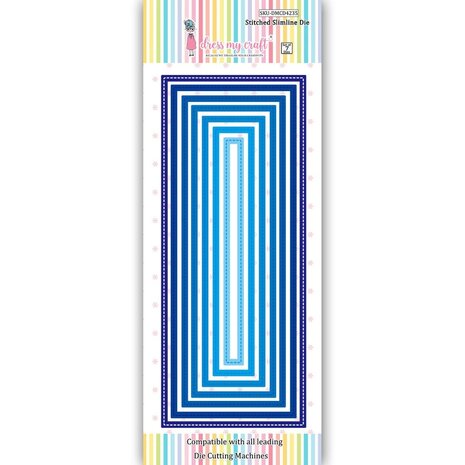 Dress My Craft Cutting Die Slimline Stitched (DMCD4235) (OUTLET)
