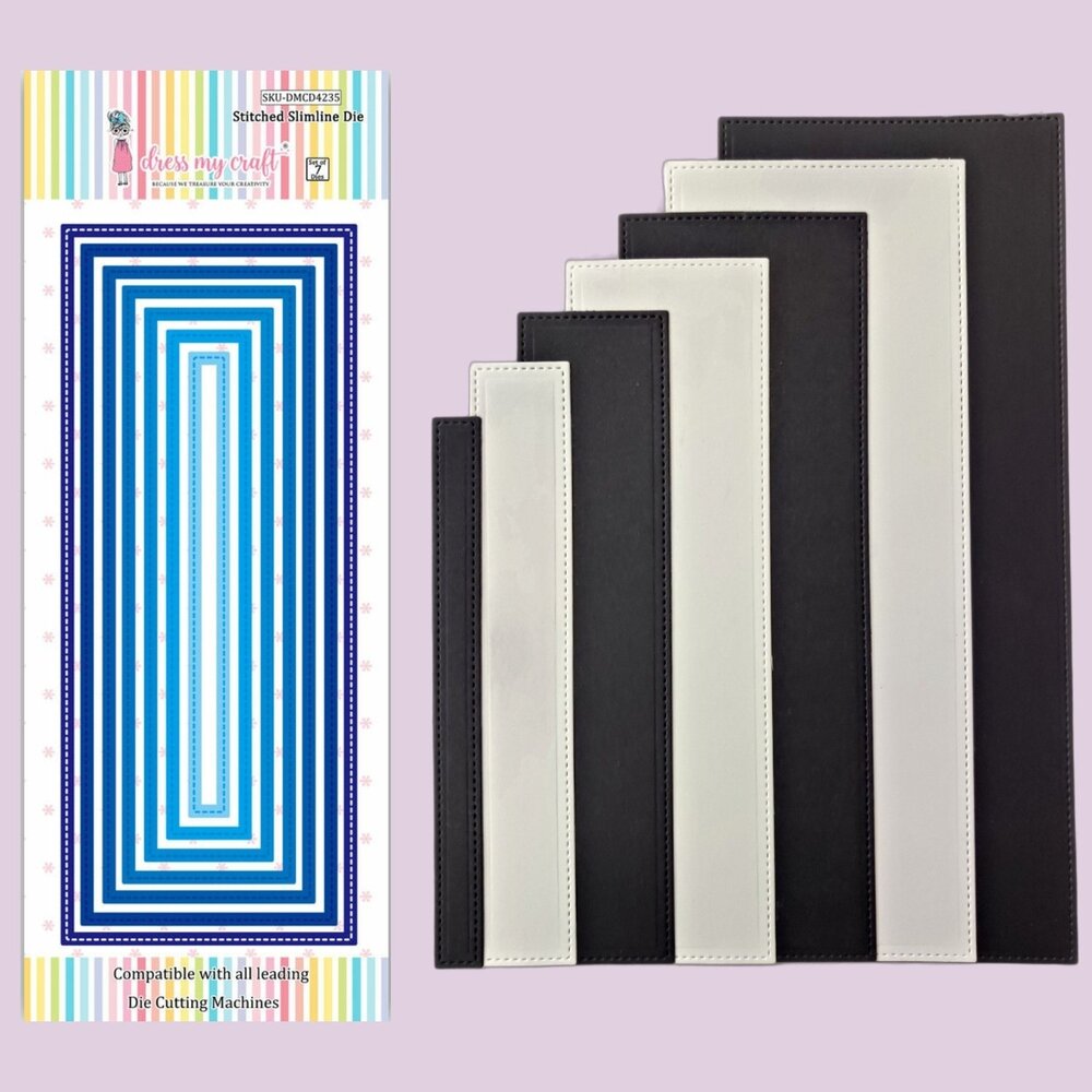 Dress My Craft Cutting Die Slimline Stitched (DMCD4235) (OUTLET)