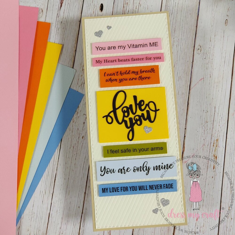 Dress My Craft Cutting Die Slimline Stitched (DMCD4235) (OUTLET)