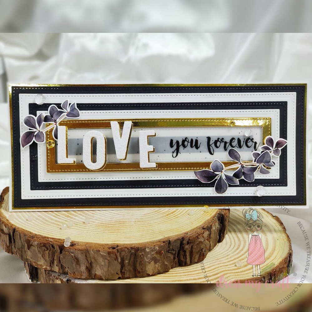 Dress My Craft Cutting Die Slimline Stitched (DMCD4235) (OUTLET)