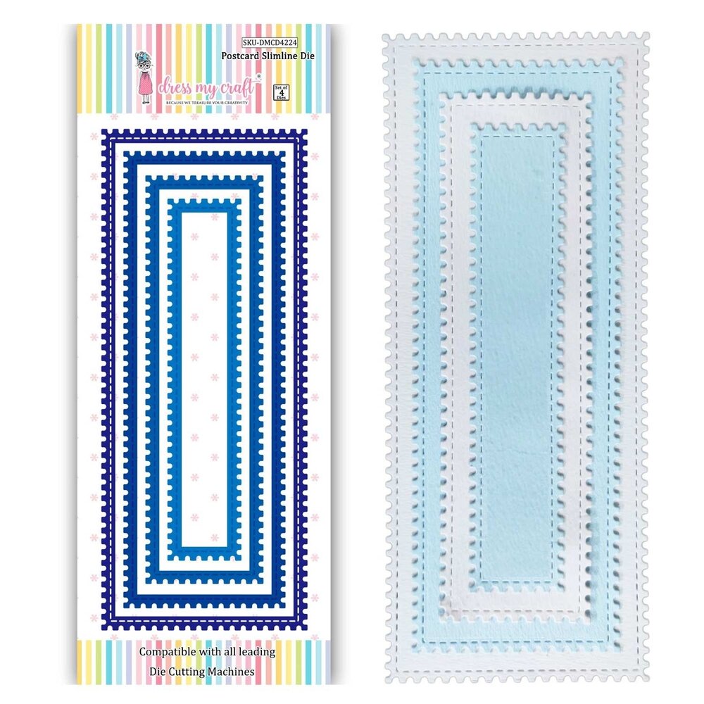 Dress My Craft Cutting Die Slimline Postcard (DMCD4224) (OUTLET)