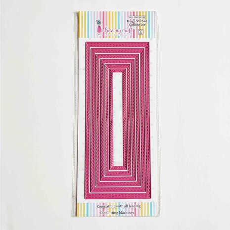 Dress My Craft Cutting Die Slimline Rough Stitched (DMCD4191) (OUTLET) Dress My Craft Cutting Die Slimline Rough Stitched (DMCD4191) (OUTLET)
