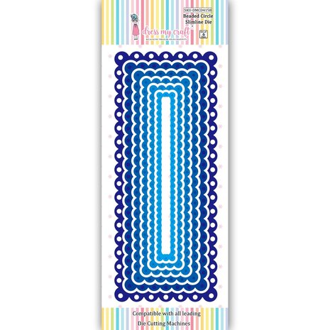 Dress My Craft Cutting Die Slimline Beaded Circle (DMCD4158) (OUTLET)