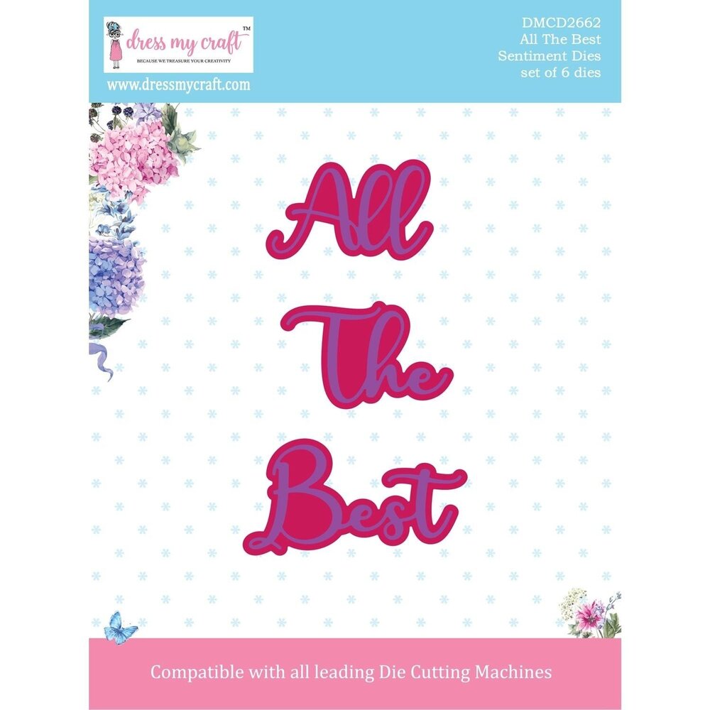 Dress My Craft Cutting Die Sentiment All The Best (DMCD2662) (OUTLET)